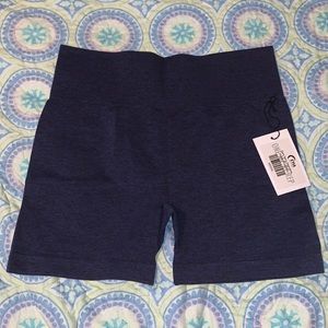 Zyia dark navy seamless hustle shorts